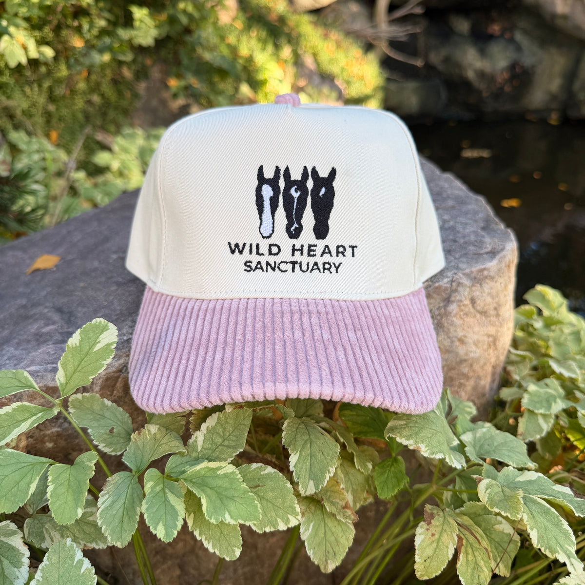 Embroidered Hats- Wild Heart Sanctuary Cordory Trucker Hat