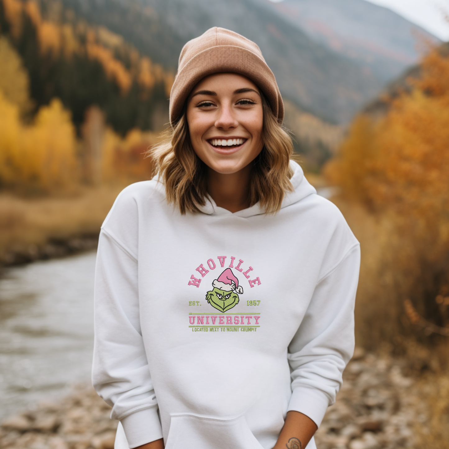 Embroidery Hoodie Sweatshirt-  Whoville University