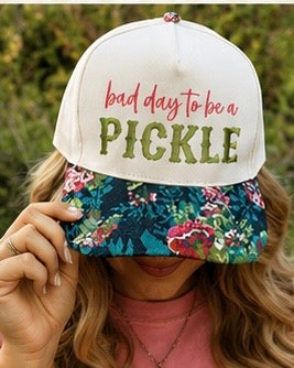 Embroidered Hats- Bad day to be a pickle