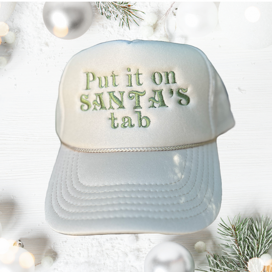 Embroidered Hats-Put it on Santa's Tab