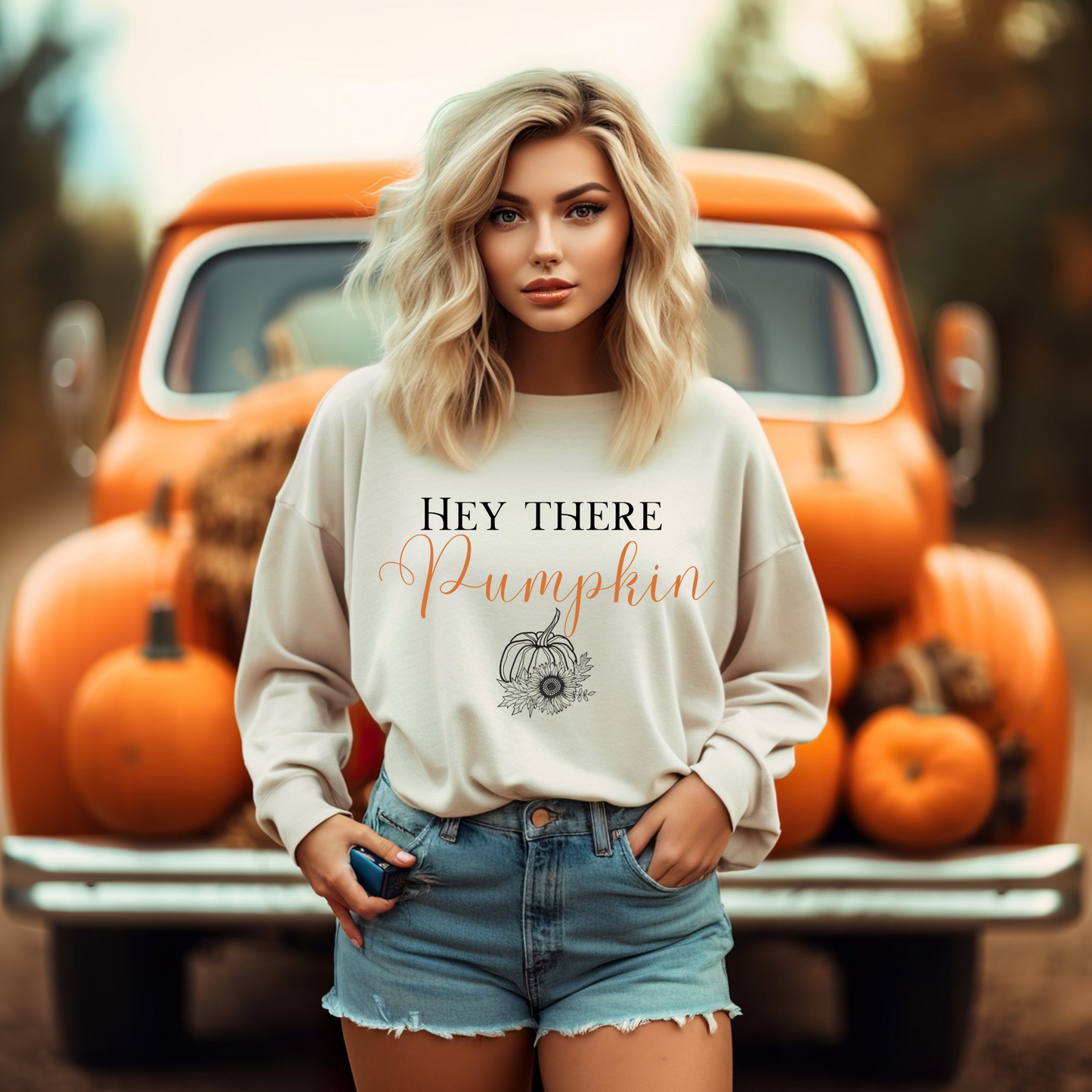 Teeshirt or Sweatshirt- Hey There Pumpkin