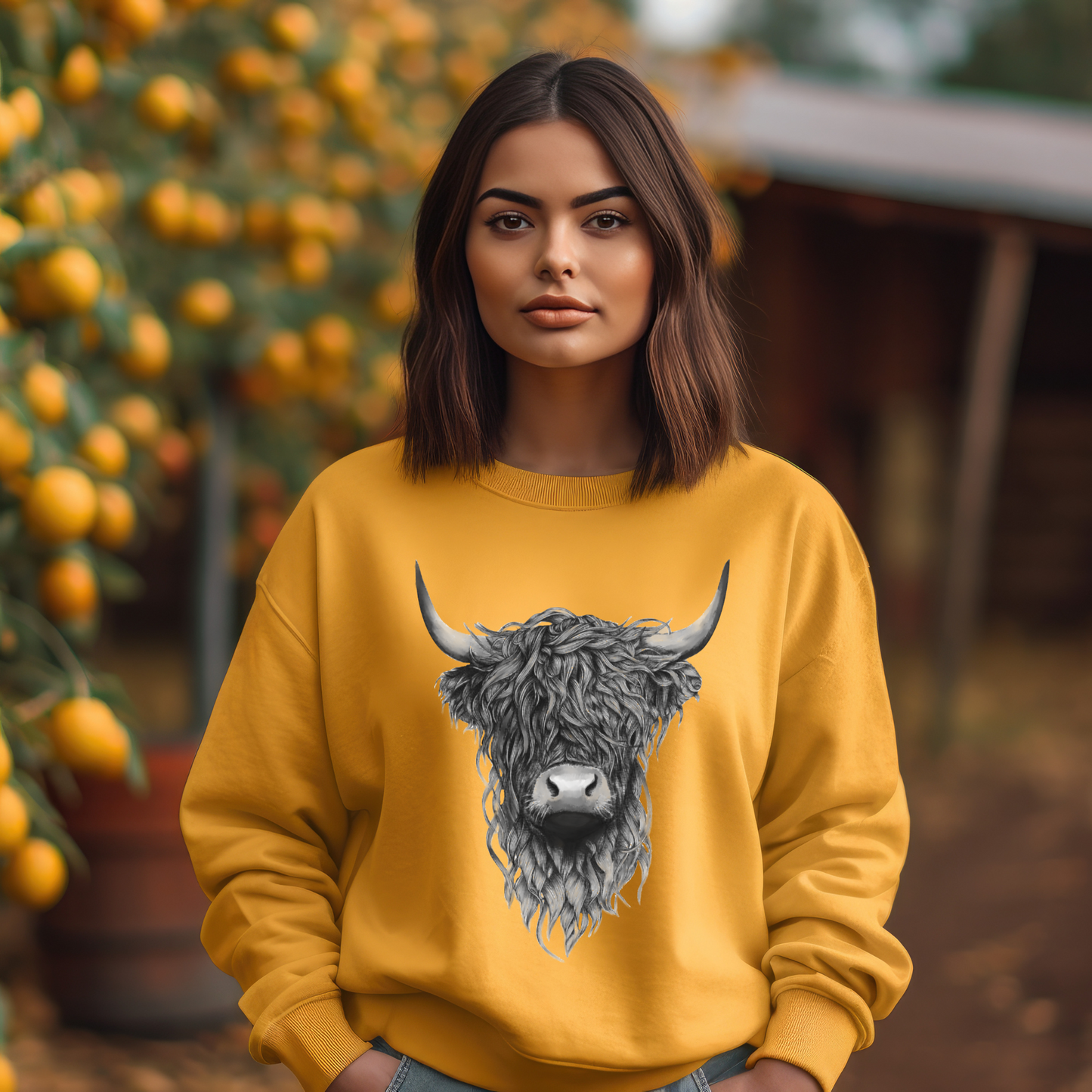 Teeshirt or Sweatshirt - Highlander Cow