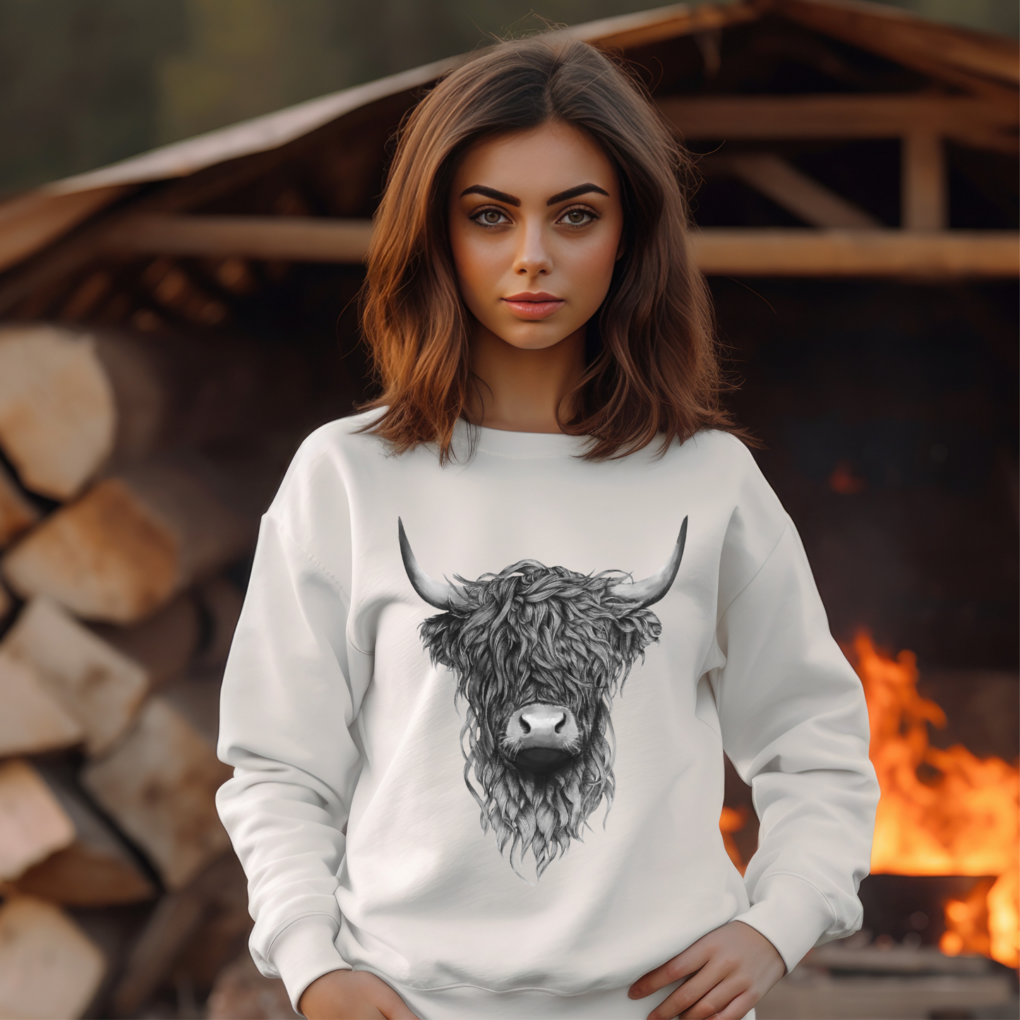 Teeshirt or Sweatshirt - Highlander Cow