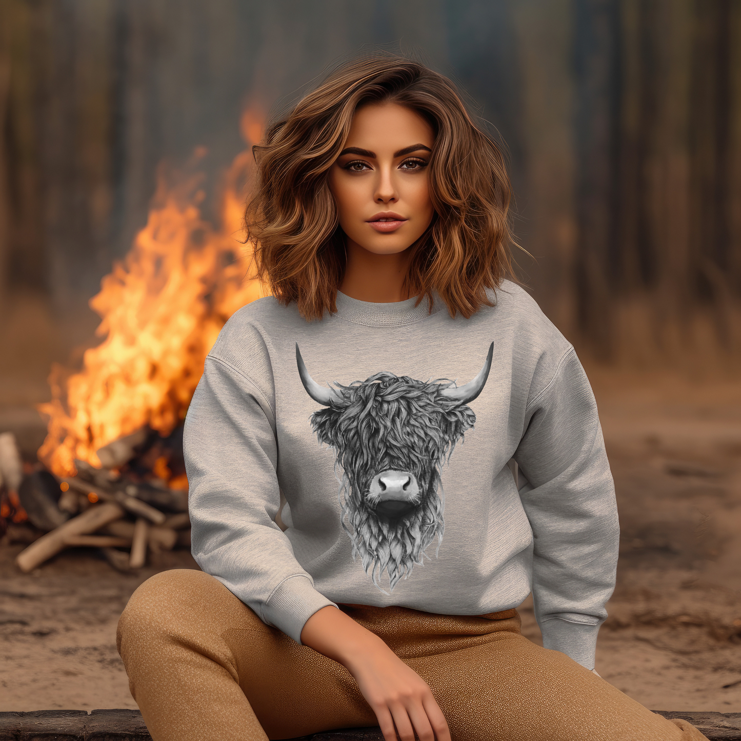 Teeshirt or Sweatshirt - Highlander Cow