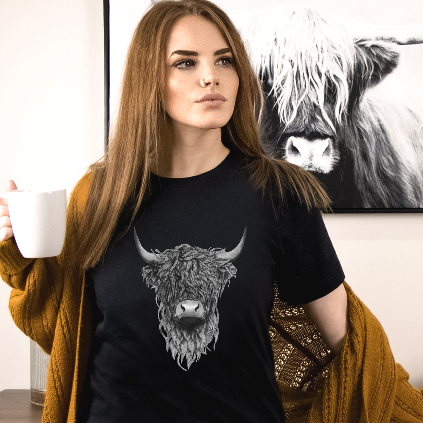 Teeshirt or Sweatshirt - Highlander Cow