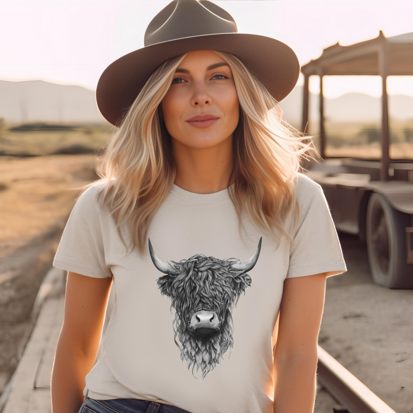 Teeshirt or Sweatshirt - Highlander Cow