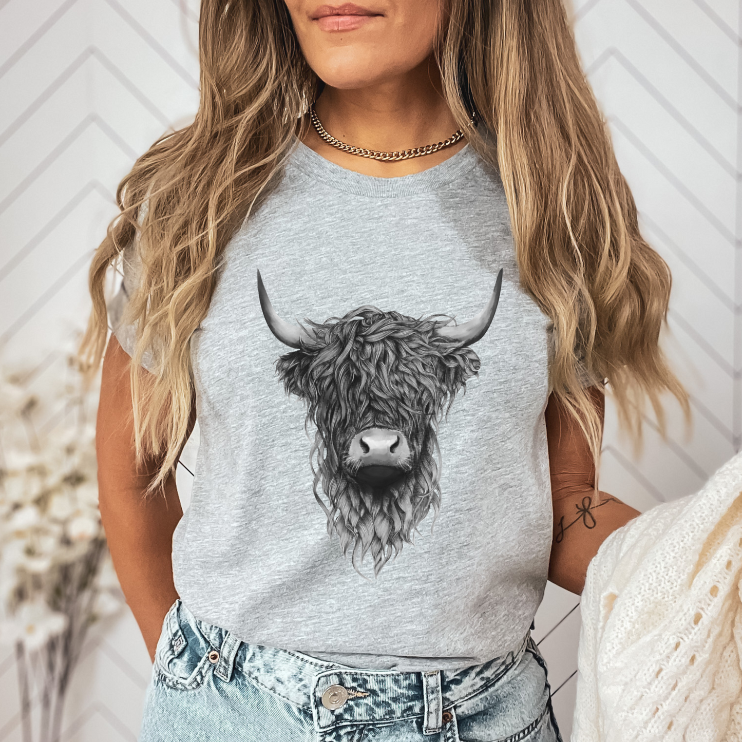 Teeshirt or Sweatshirt - Highlander Cow