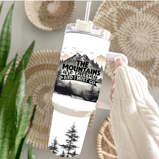 Traveler Tumbler 40 oz- The Mountains are calling I must go