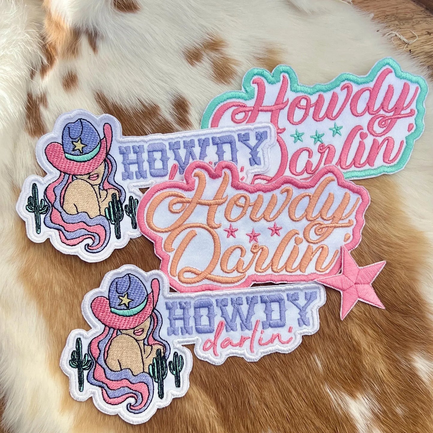 Embroidered Patches - Howdy Darlin'