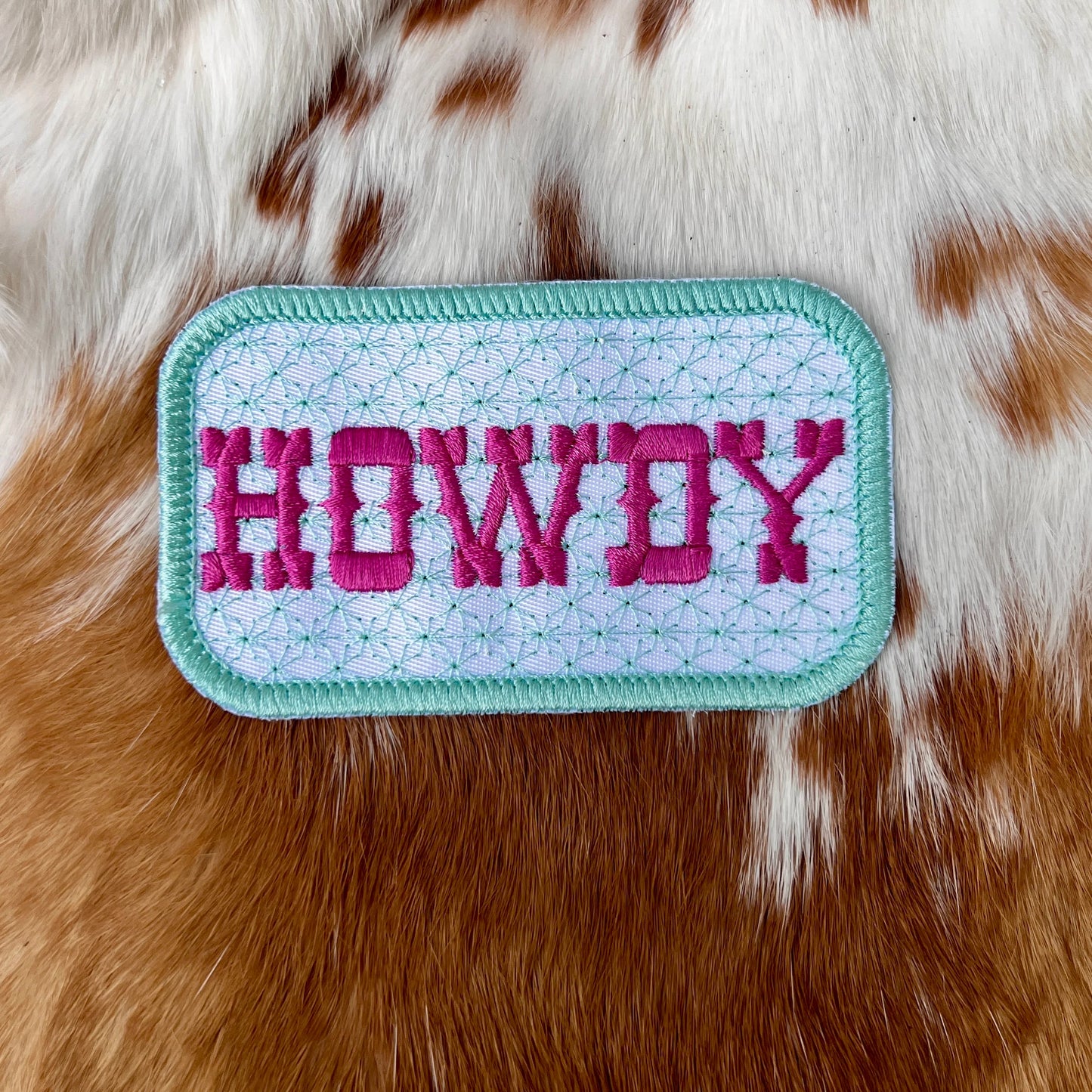 Embroidered Patches - HOWDY White