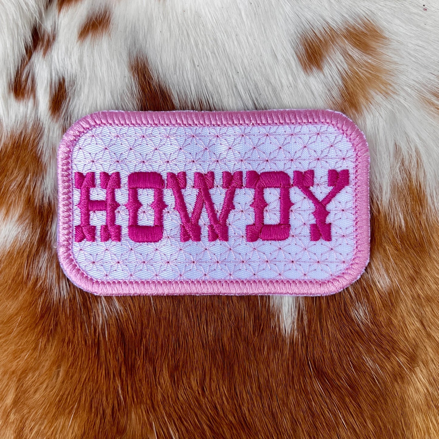 Embroidered Patches - HOWDY White