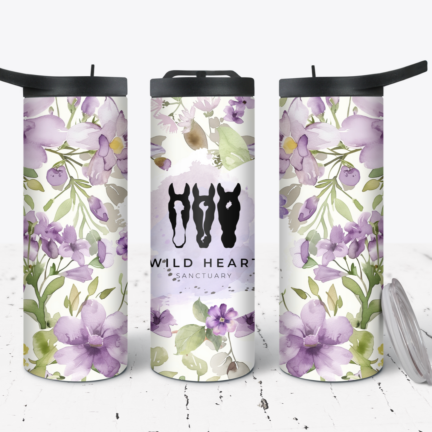 Hydration Duo Bottle 25oz Duo Skinny Tumbler- Springtime-Wild Heart Sanctuary