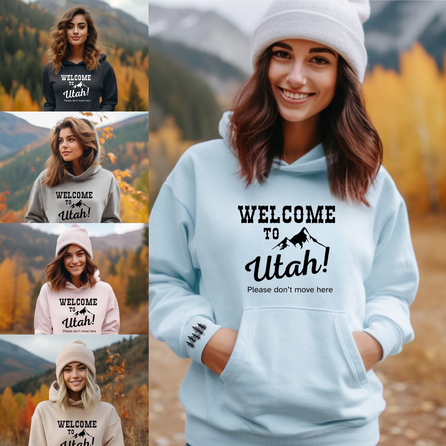 Hoodie Sweatshirt- Welcome to Utah, pleas don't move here