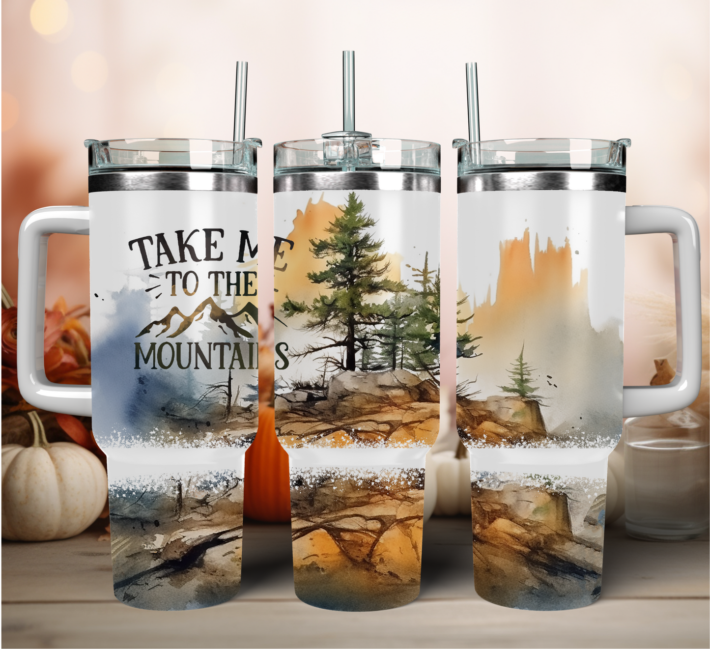 Traveler Tumbler 40 oz- Take me to the Mountains