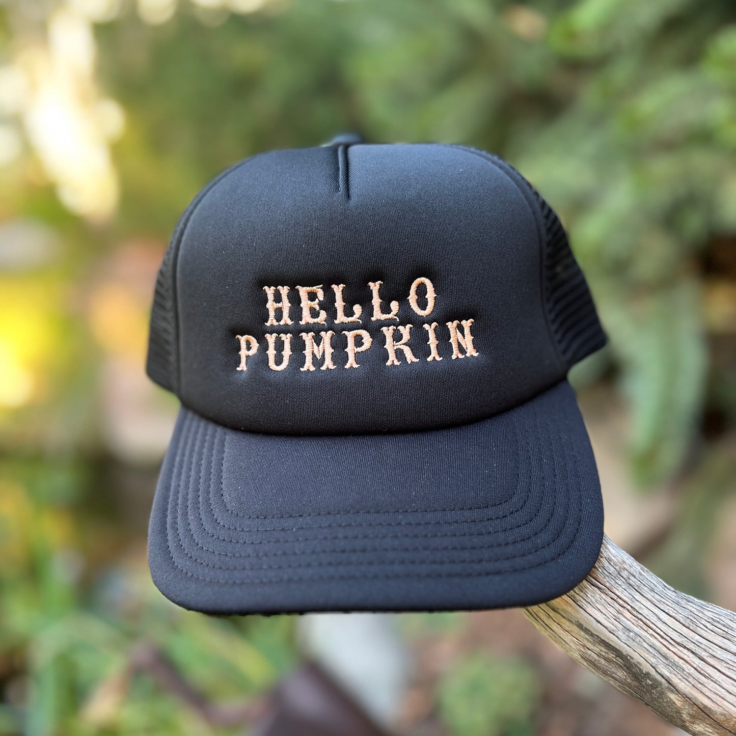 Embroidered Hats- Hello Pumpkin