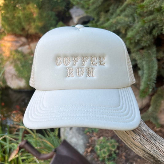 Embroidered Hats- Coffee Run