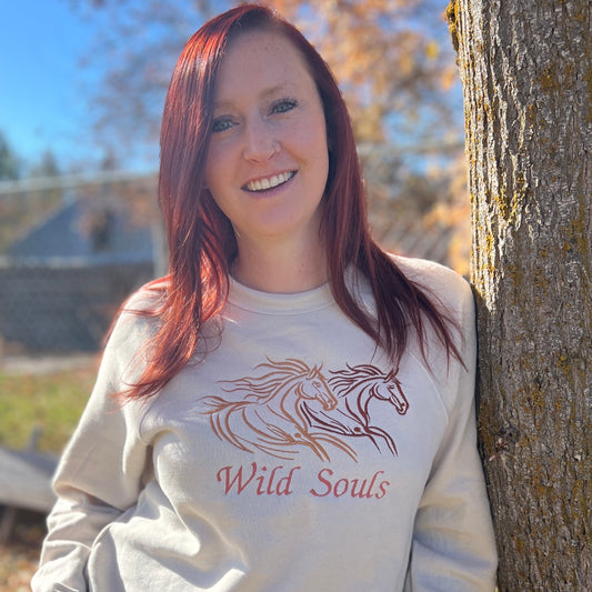 Embroidered Sweatshirt - Wild Souls (50% donated to Onaqui Herd Sanctuaries)
