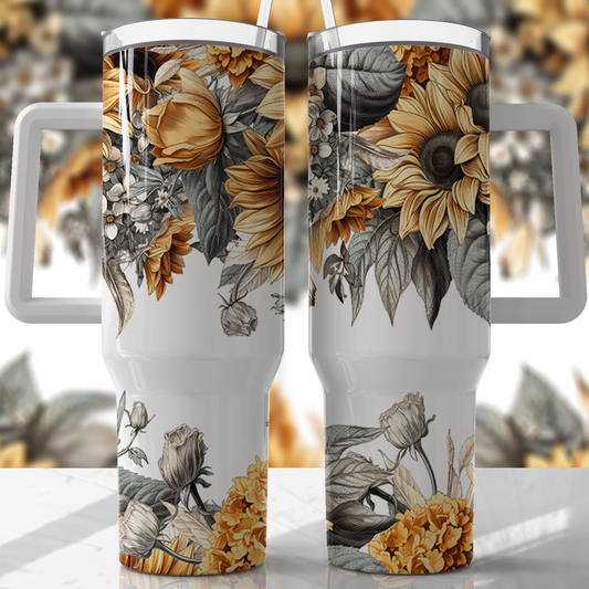 Traveler Tumbler 40 oz-Sunflowers