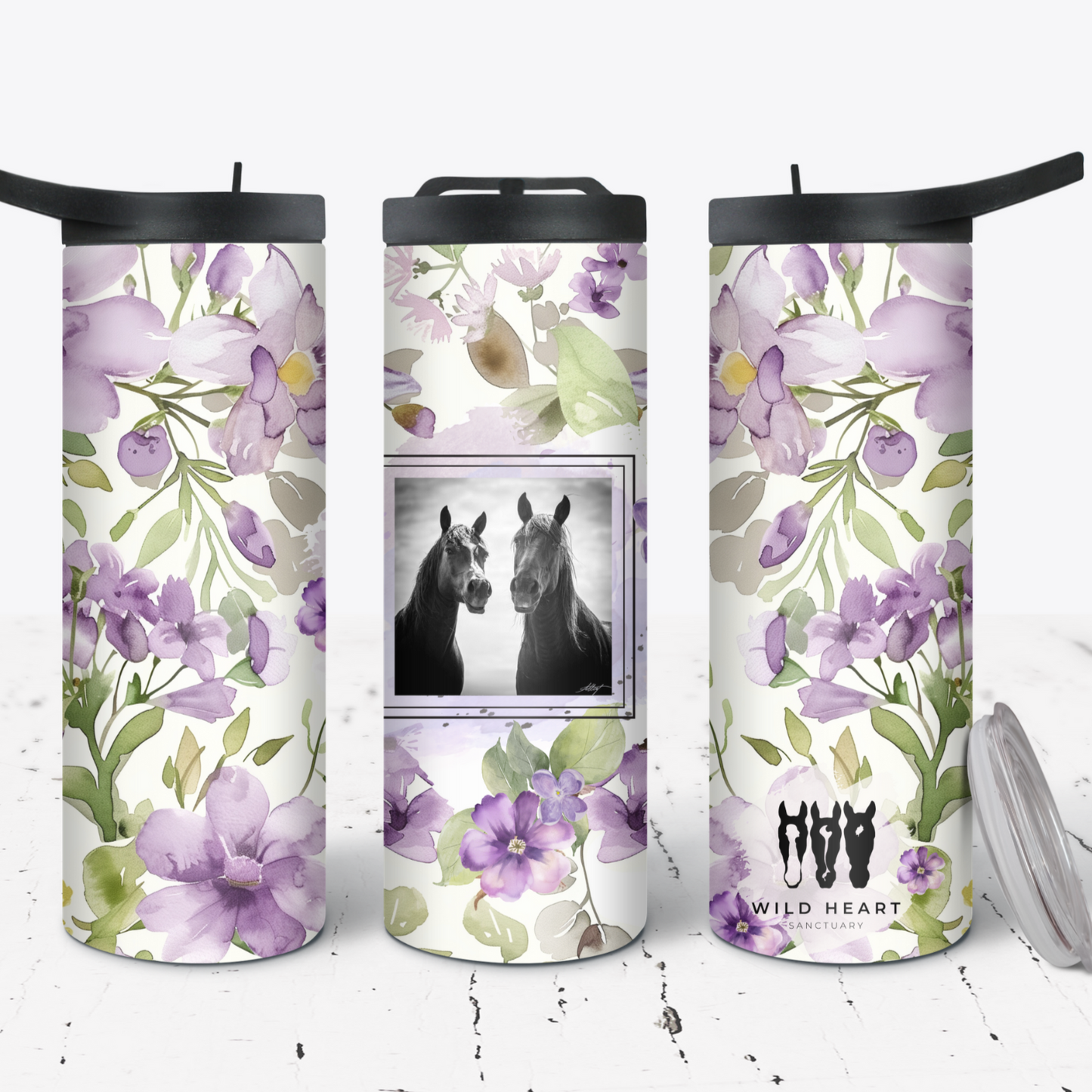 Hydration Duo Bottle 25oz Duo Skinny Tumbler- Springtime-Wild Heart Sanctuary