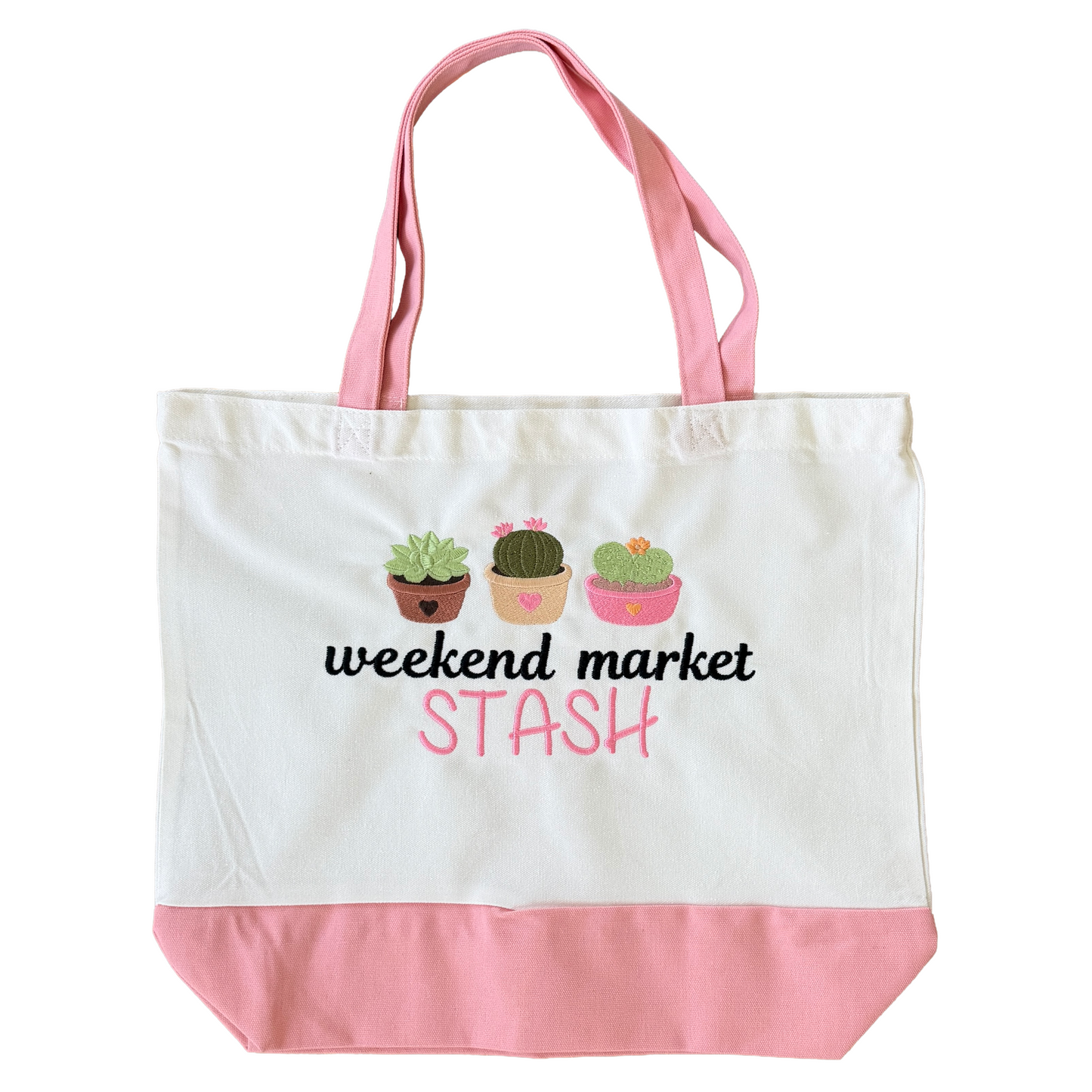 Tote Bags - Weekend Market Stash Succulents