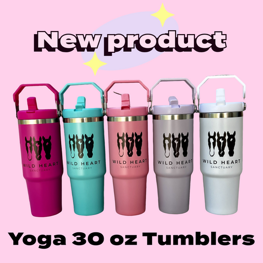 Yoga Traveler Tumbler 30 oz- Wild Heart Sanctuary Logo