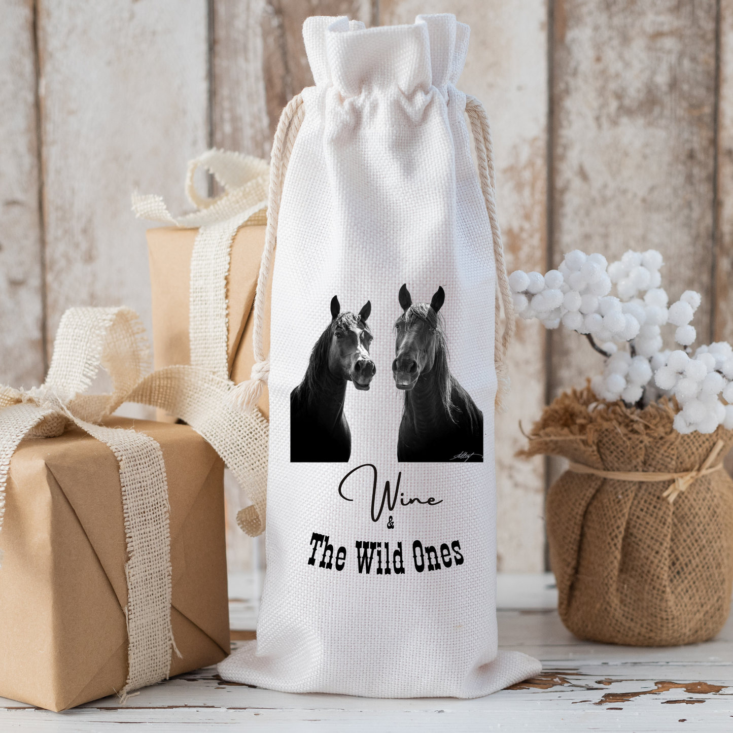 Horse Happy Hour Wine bag- Horses -Wild Heart Sanctuary