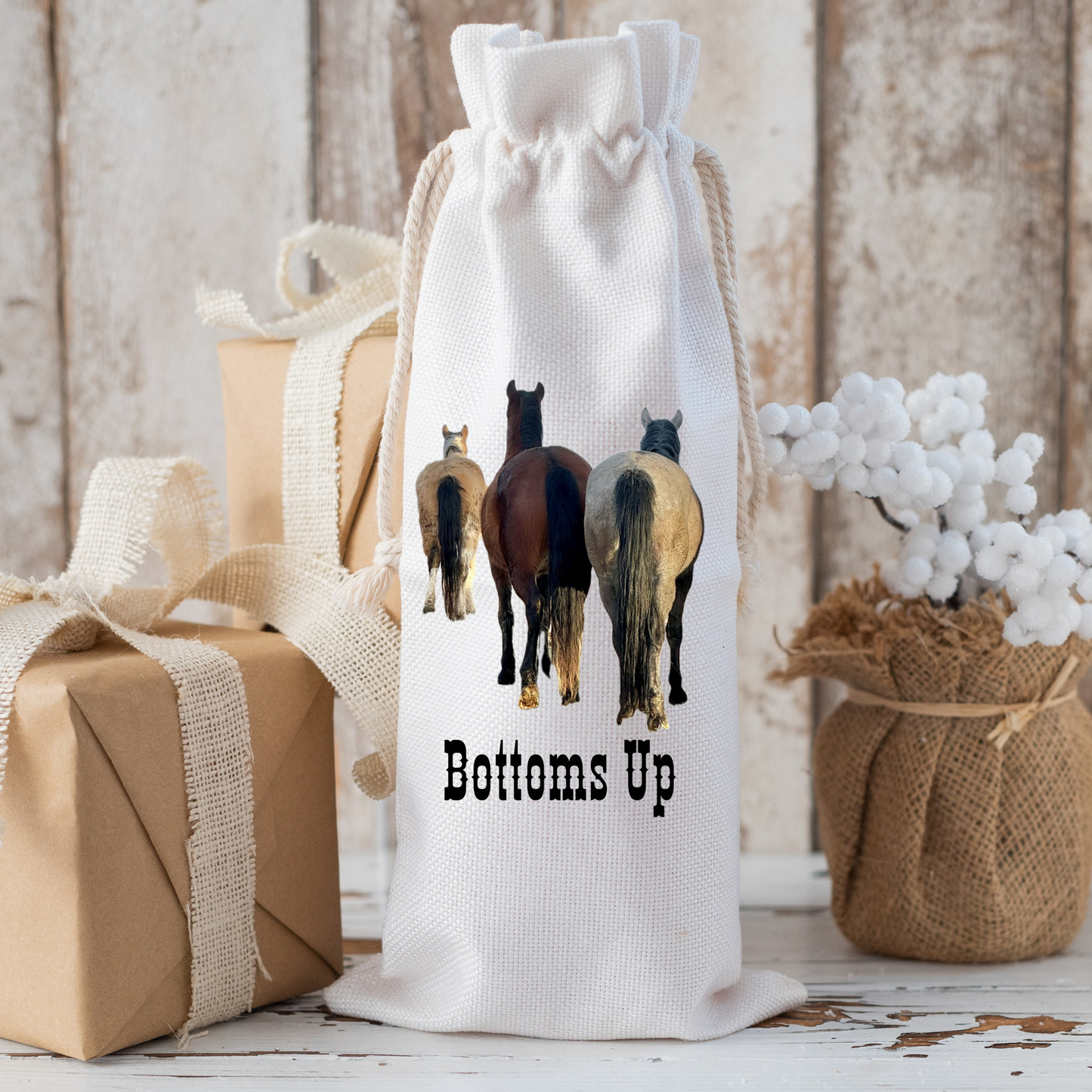 Horse Happy Hour Wine bag- Horses -Wild Heart Sanctuary