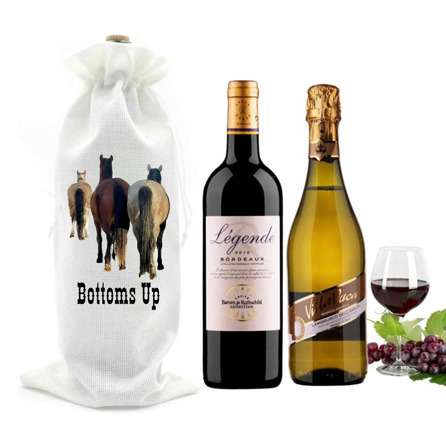 Horse Happy Hour Wine bag- Horses -Wild Heart Sanctuary