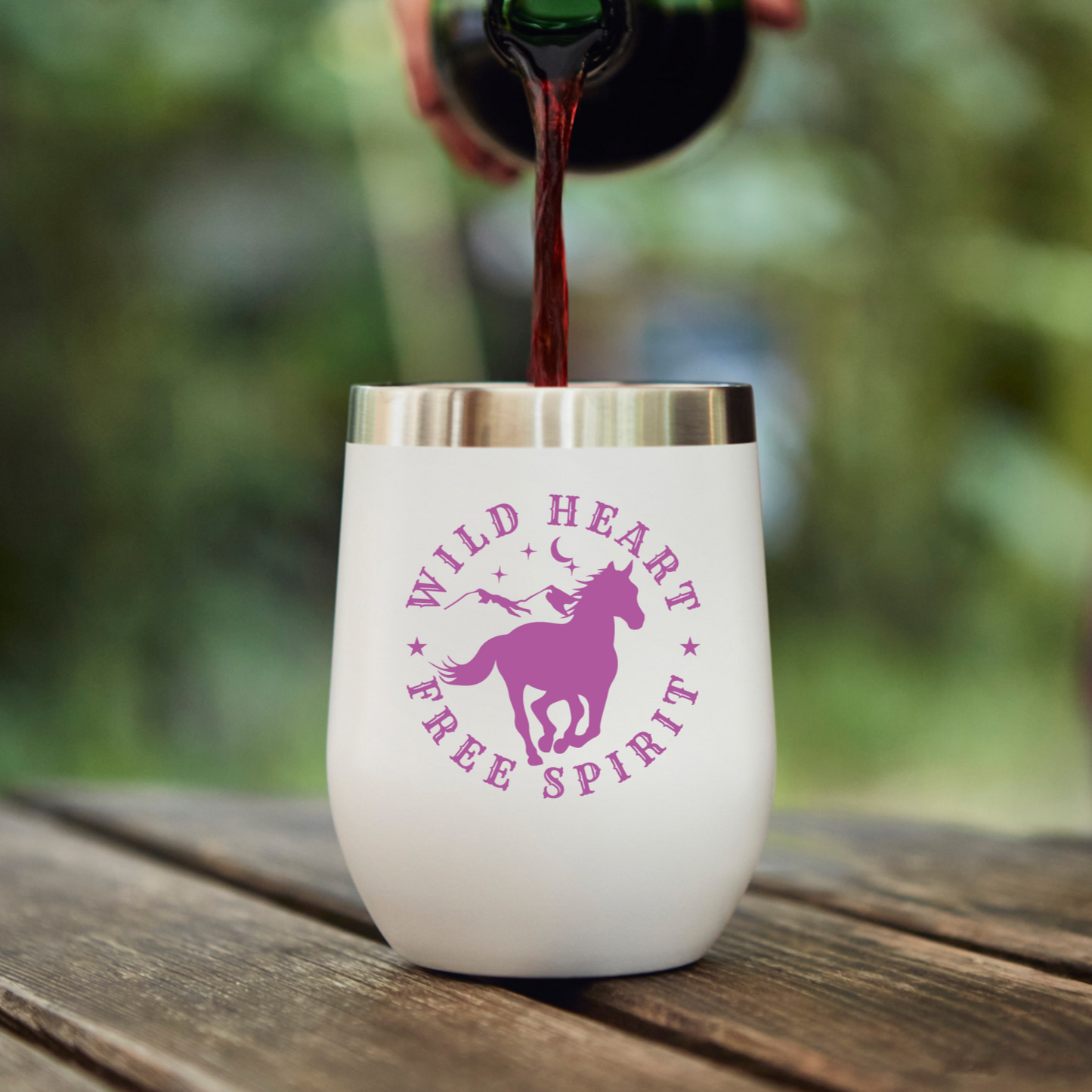 Wine Tumbler- Wild Heart Free Spirit - Wild Heart Sanctuary