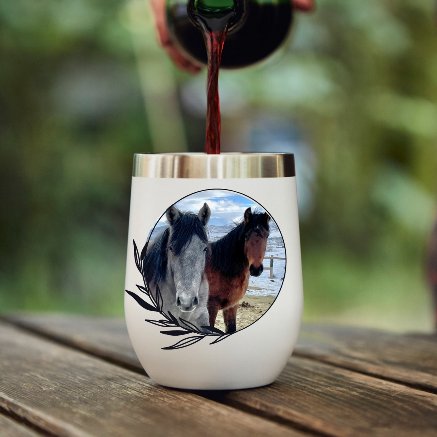 Horse Happy Hour Wine Tumbler- Wild Ones -Wild Heart Sanctuary