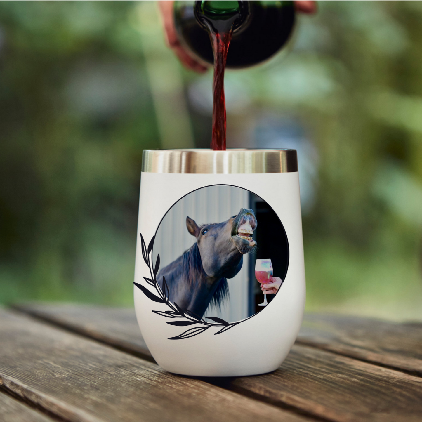 Horse Happy Hour Wine Tumbler- Wild Ones -Wild Heart Sanctuary