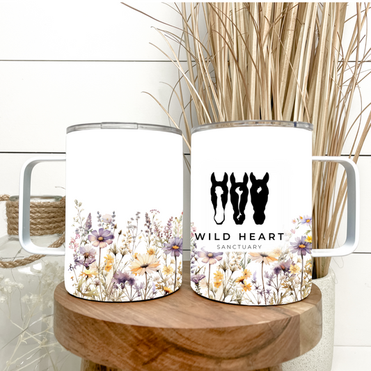 Coffee Cup - Wild Heart Sanctuary - Blue and Yellow Wildflowers