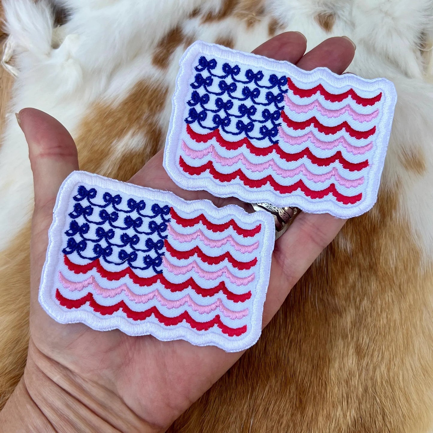 Embroidered Patches - American Scallop & Bow Flag