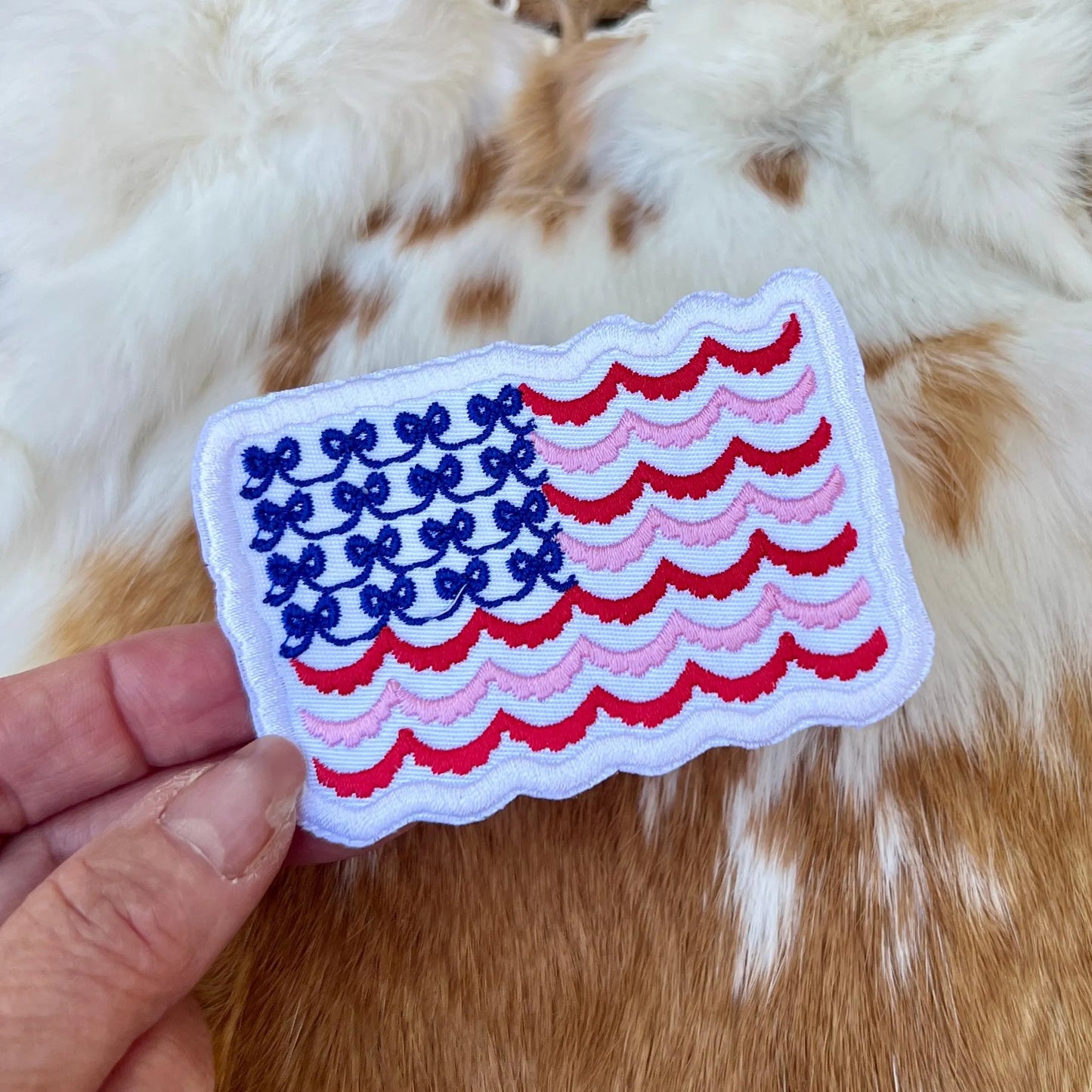 Embroidered Patches - American Scallop & Bow Flag