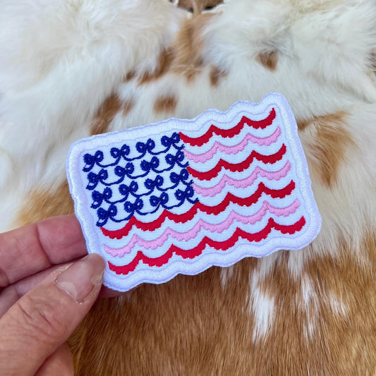 Embroidered Patches - American Scallop & Bow Flag