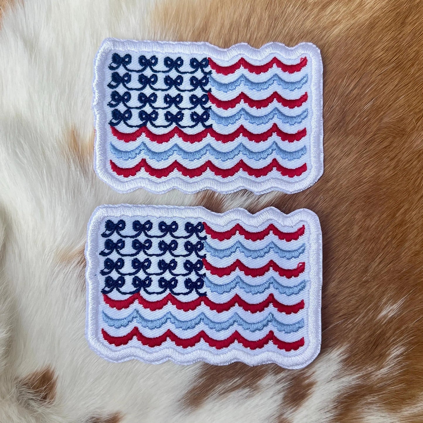 Embroidered Patches - American Scallop & Bow Flag