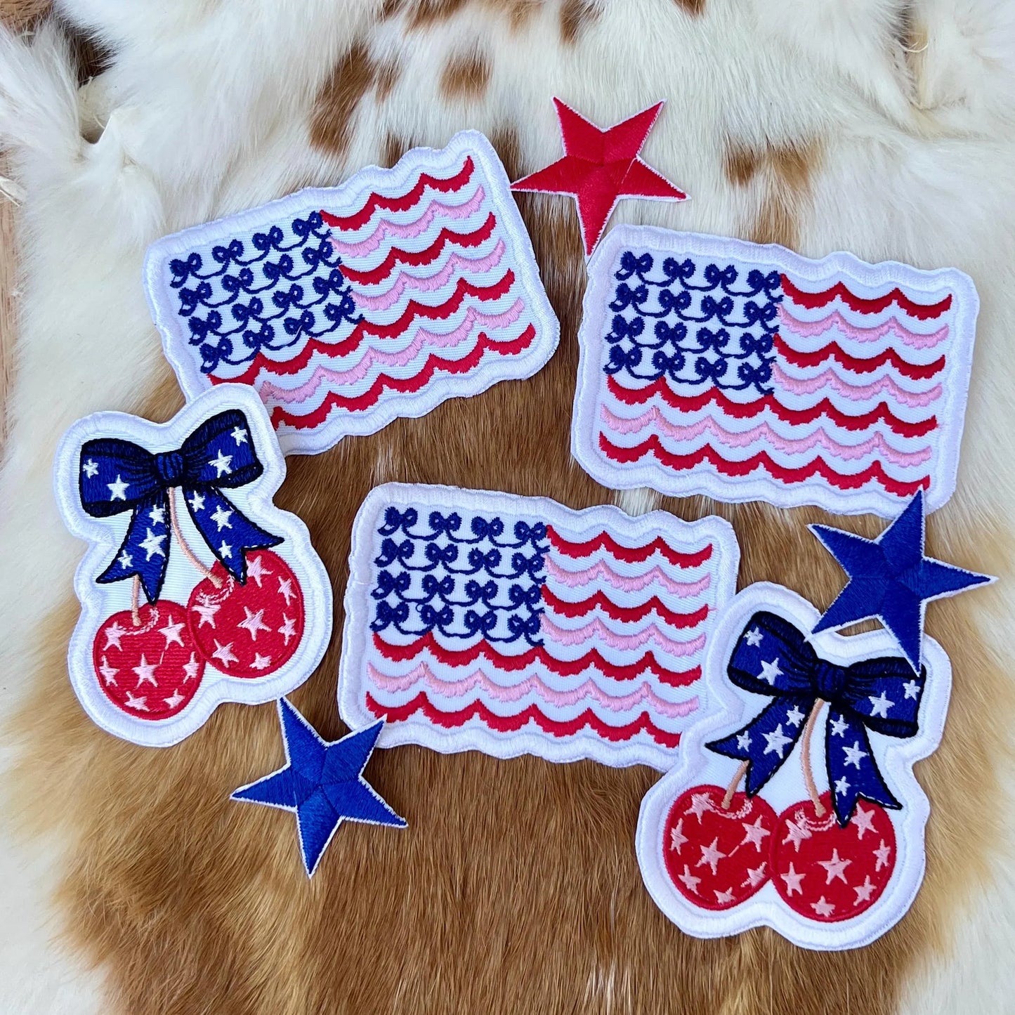 Embroidered Patches - American Scallop & Bow Flag