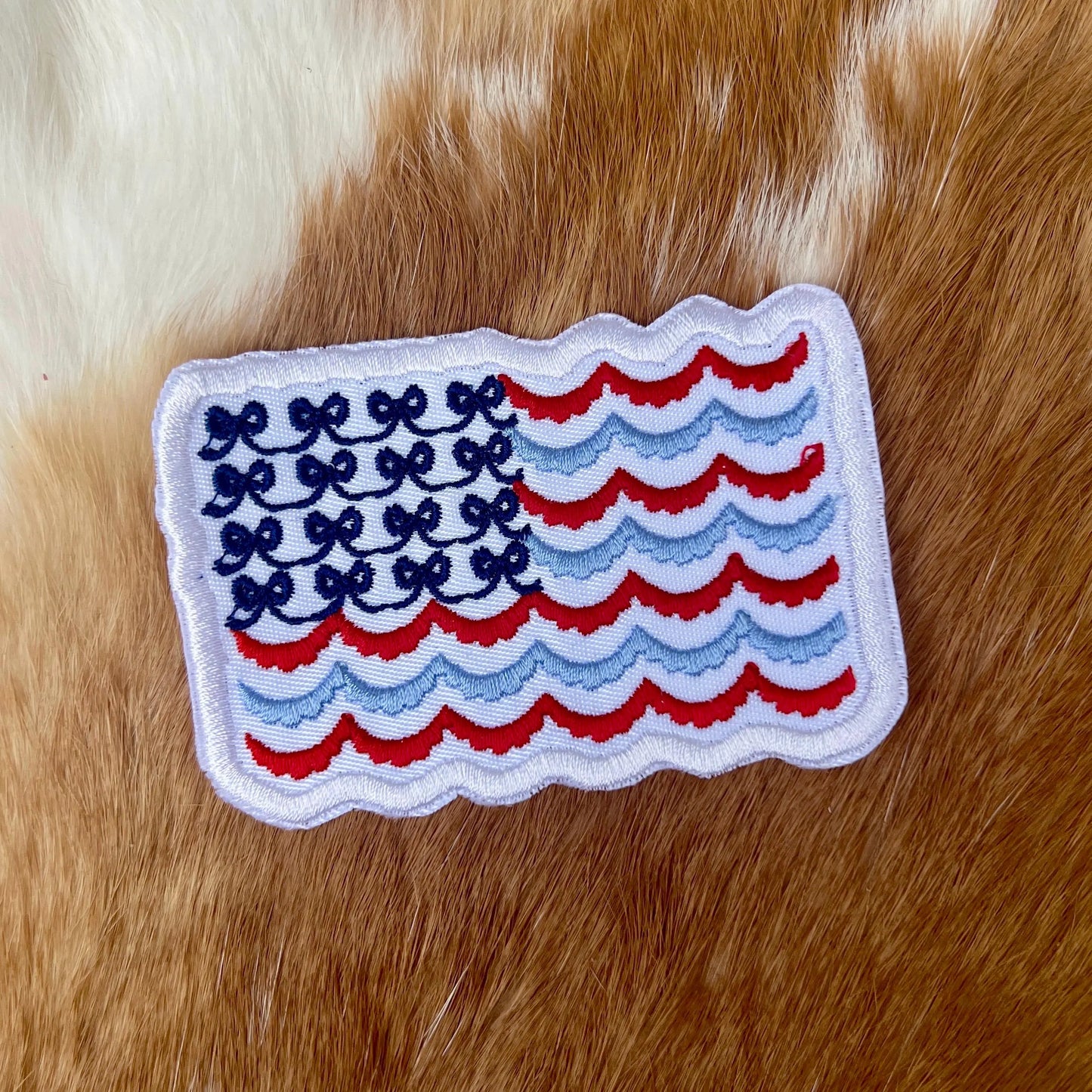 Embroidered Patches - American Scallop & Bow Flag
