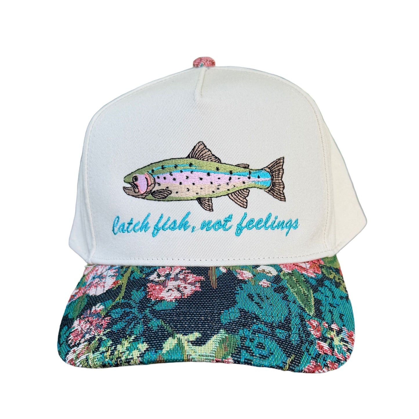 Embroidered Hats- Catch fish, not feelings