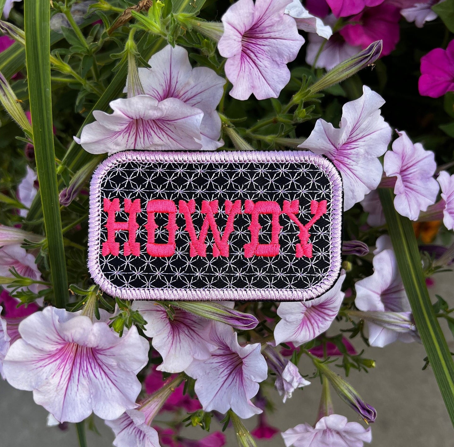 Embroidered Patches - HOWDY Black