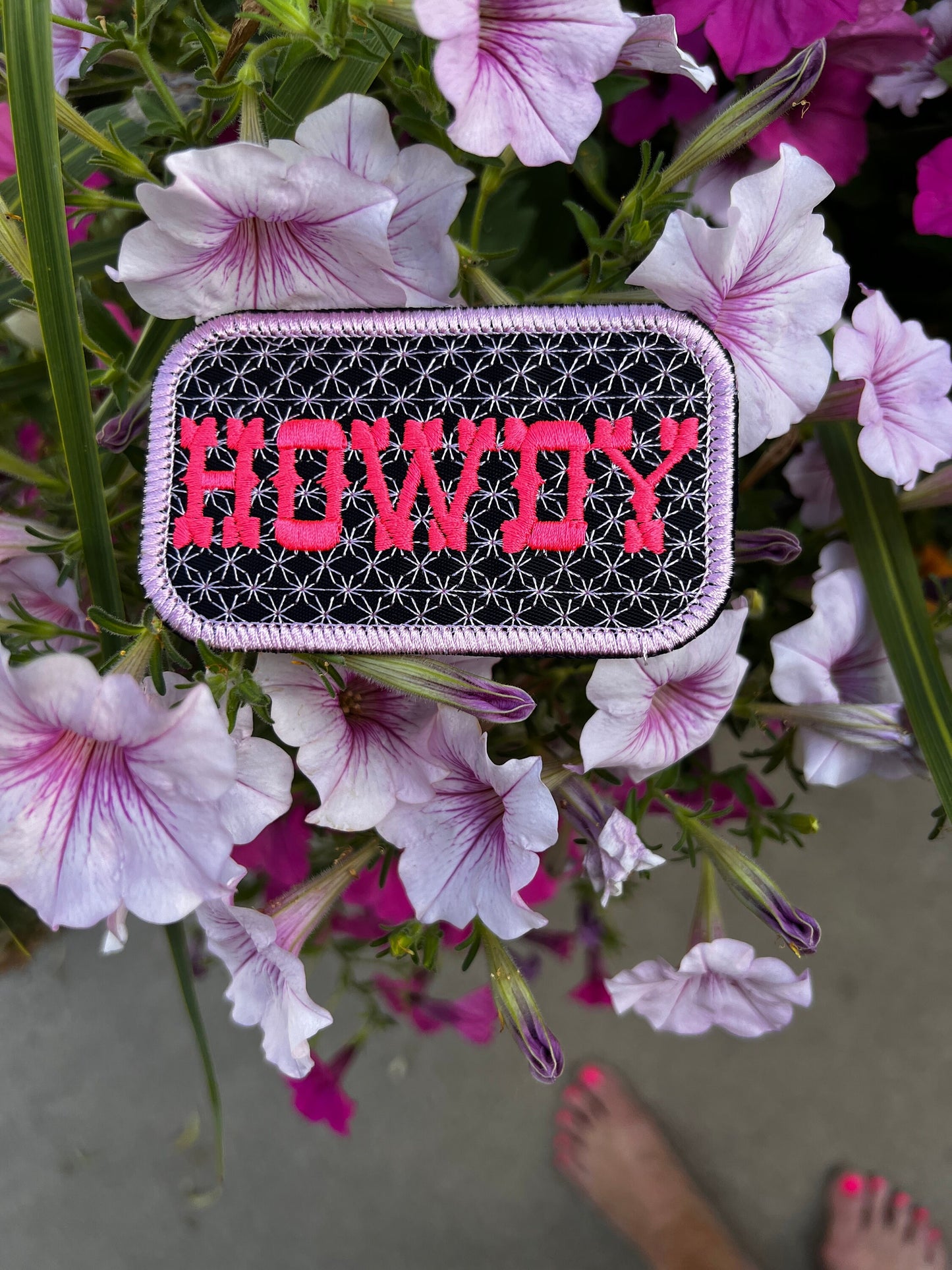 Embroidered Patches - HOWDY Black