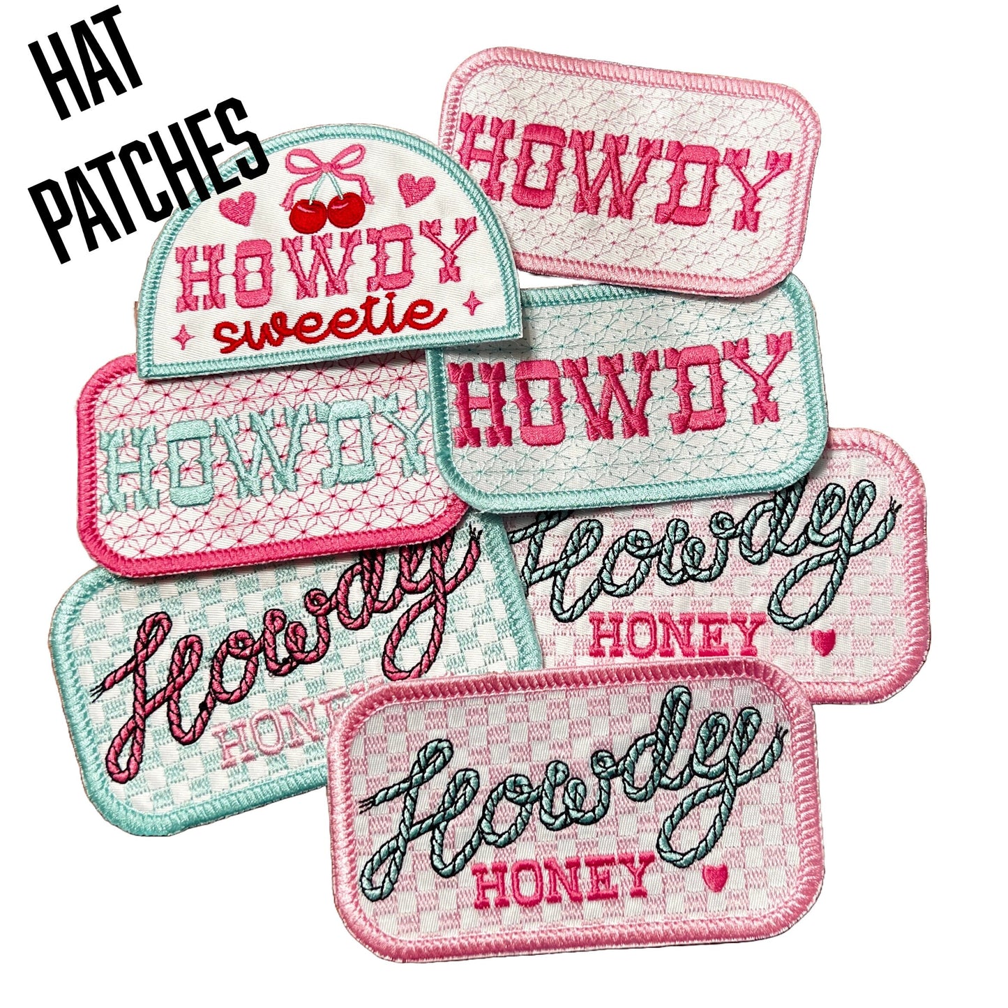 Embroidered Patches - HOWDY Black
