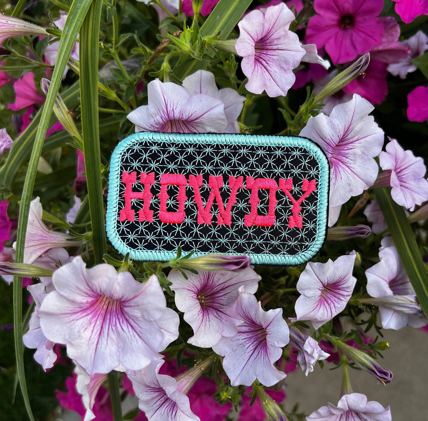 Embroidered Patches - HOWDY Black