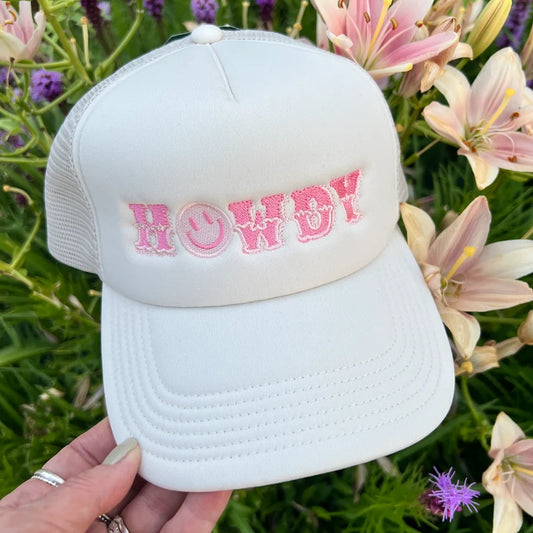 Embroidered Hats- Smiling Howdy