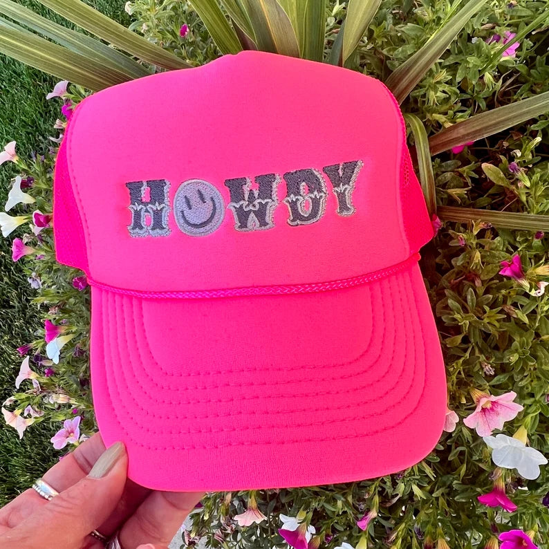 Embroidered Hats- Smiling Howdy