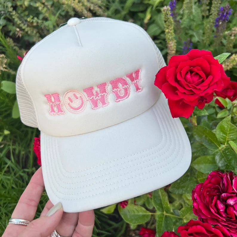 Embroidered Hats- Smiling Howdy