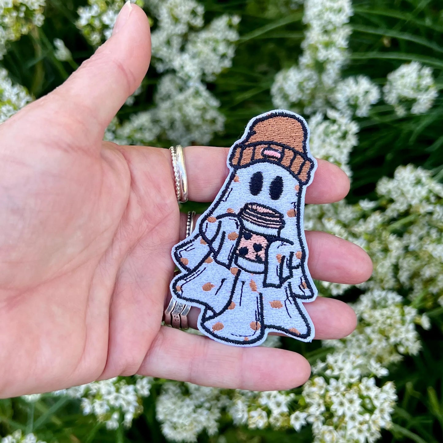 Embroidered Patches - Coffee Ghoul patch