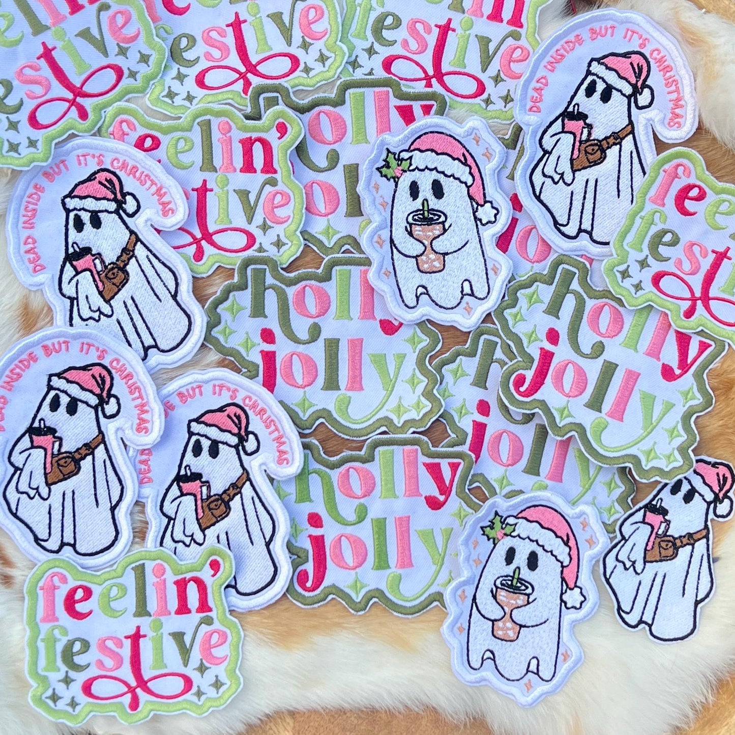 Embroidered Patches - Merry & Bright