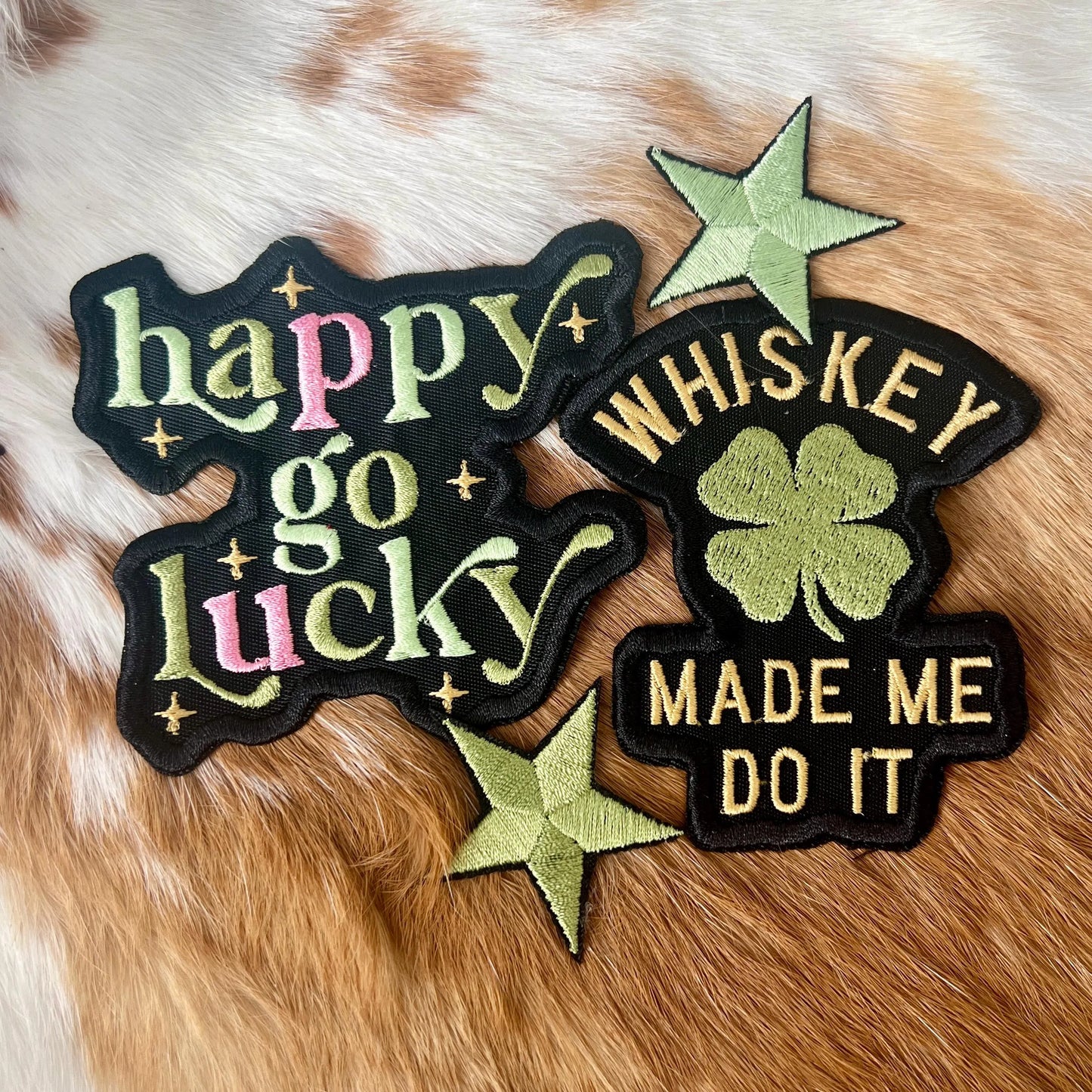 Embroidered Patches - Whiskey Made me do it