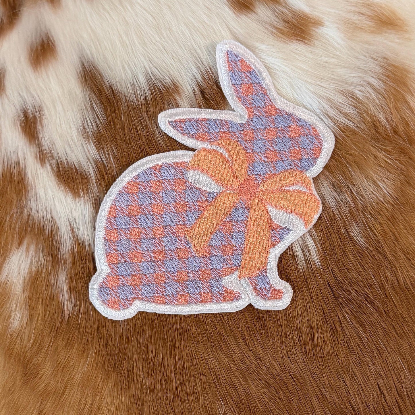 Embroidered Patches - Checkered Bunny